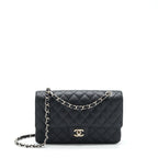 CHANEL MEDIUM CLASSIC FLAP BAG CAVIAR BLACK SHW
