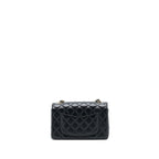 CHANEL MINI RECTANGULAR FLAP BAG LAMBSKIN BLACK LGHW (MICROCHIP)