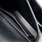 CHANEL 24S CC LOGO TOP HANDLE FLAP BAG WITH CHAIN LAMBSKIN BLACK GHW (MICROCHIP)