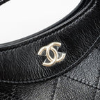 CHANEL 24C MINI 31 CLUTCH WITH CHAIN SHINY CALFSKIN BLACK LGHW (MICROCHIP)