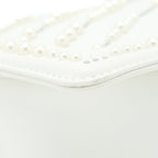 CHANEL MEDIUM BOY BAG CHEVRON LIMITED LAMBSKIN WITH PEARL WHITE SHW