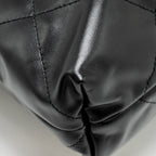 CHANEL MEDIUM 22 BAG SHINY CALFSKIN BLACK GHW (MICROCHIP)