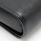 PRADA SAFFIANO CHAIN BAG CALFSKIN BLACK GHW