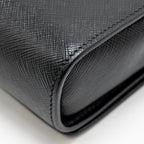 PRADA SAFFIANO CHAIN BAG CALFSKIN BLACK GHW