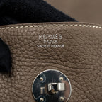 HERMES LINDY 30 CLEMENCE LEATHER ETOUPE SHW