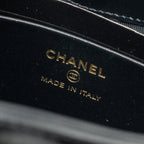 CHANEL 24C MINI 31 CLUTCH WITH CHAIN SHINY CALFSKIN BLACK LGHW (MICROCHIP)