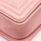 CHANEL MEDIUM BOY BAG GRAINED CALFSKIN PINK LGHW