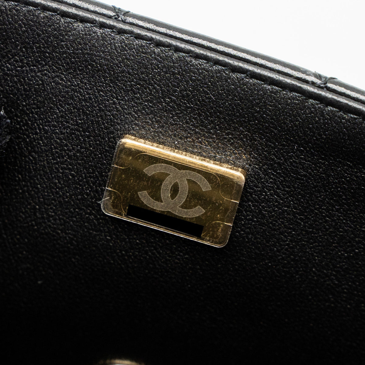 CHANEL MINI RECTANGULAR FLAP BAG LAMBSKIN BLACK LGHW (MICROCHIP)