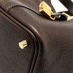 HERMES PICOTIN 18 LOCK BAG BARENIA FAUBOURG EBENE GHW