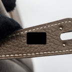 HERMES LINDY 30 CLEMENCE LEATHER ETOUPE SHW