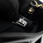 CHANEL 24C MINI 31 CLUTCH WITH CHAIN SHINY CALFSKIN BLACK LGHW (MICROCHIP)
