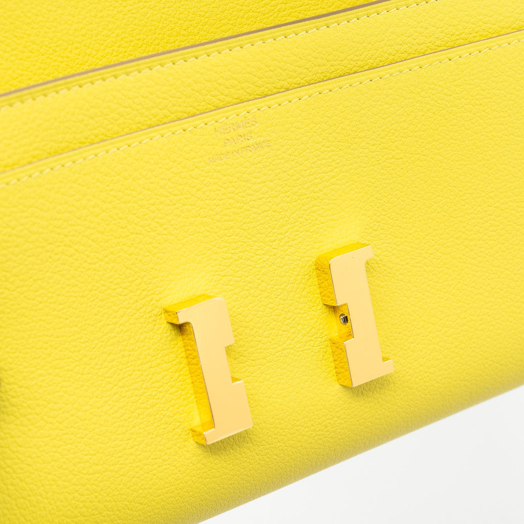 Hermes Constance To Go Evercolor 9R Lime GHW