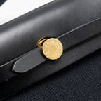 HERMES HERBAG 31 ZIP BAG CANVAS/LEATHER BLACK GHW