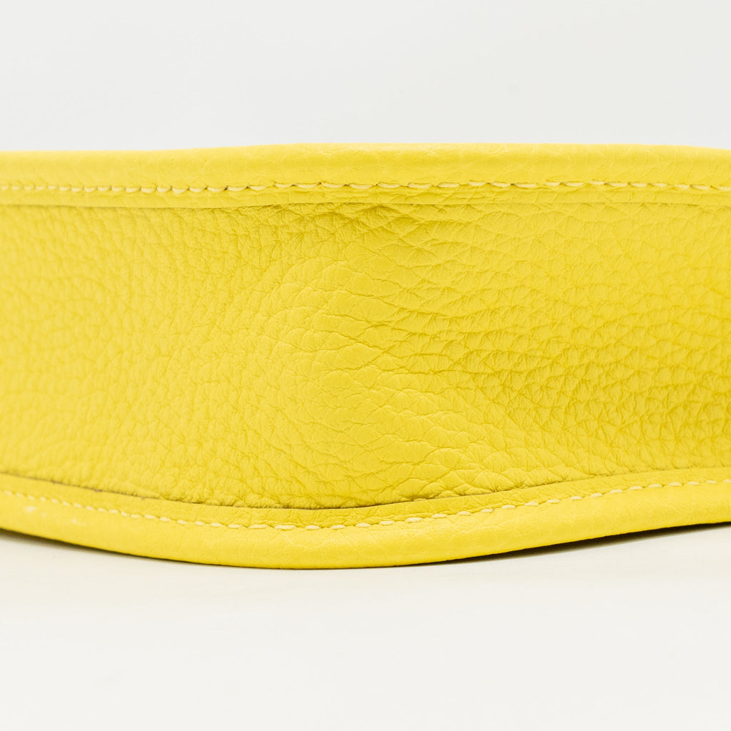 Hermes Mini Evelyne Clemence Lime SHW