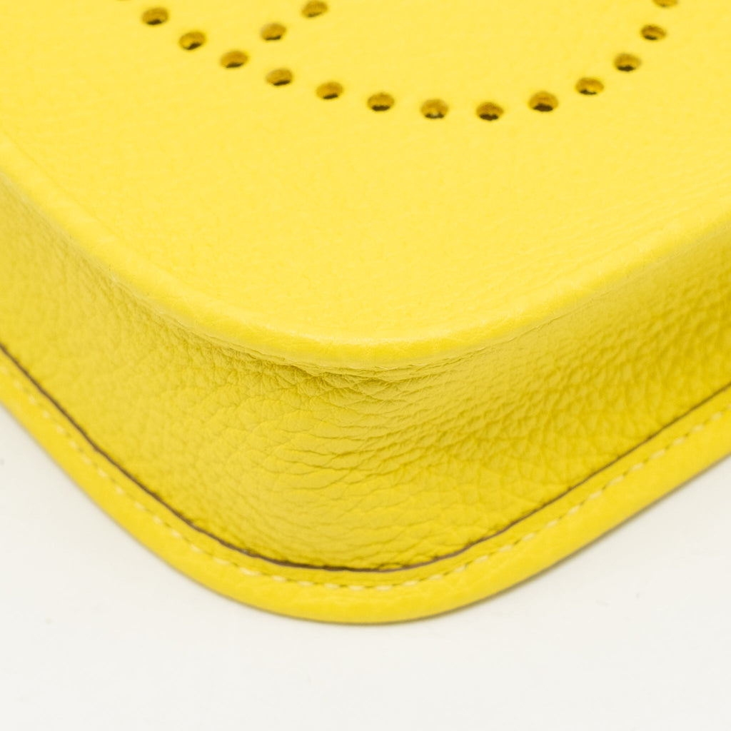 Hermes Mini Evelyne Clemence Lime SHW