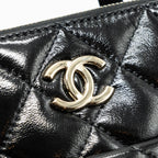 CHANEL 22A BACKPACK PATENT BLACK LGHW (MICROCHIP)