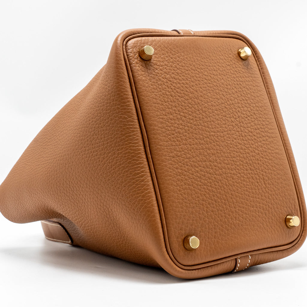 Hermes Picotin18 Lock Bag Clemence Gold GHW