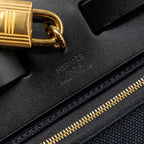 HERMES HERBAG 31 ZIP BAG CANVAS/LEATHER BLACK GHW