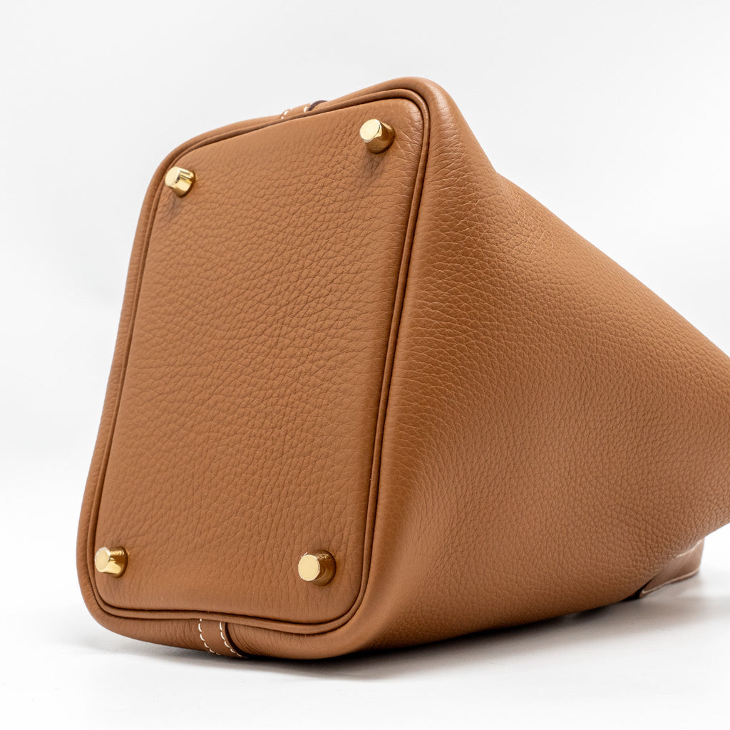 Hermes Picotin18 Lock Bag Clemence Gold GHW