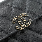 CHANEL 23P TOP HANDLE MINI FLAP BAG CAVIAR BLACK LGHW (MICROCHIP)