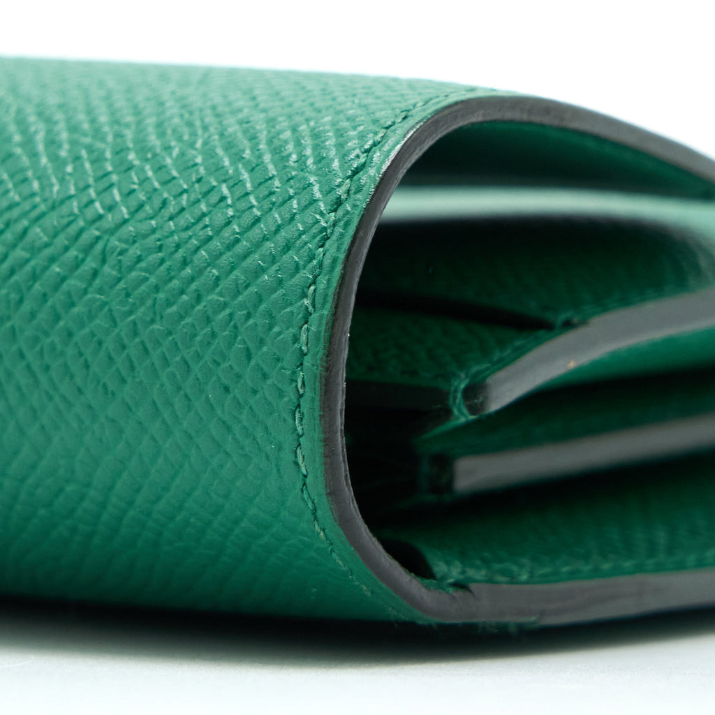 Hermes Constance Long Wallet Epsom Green GHW