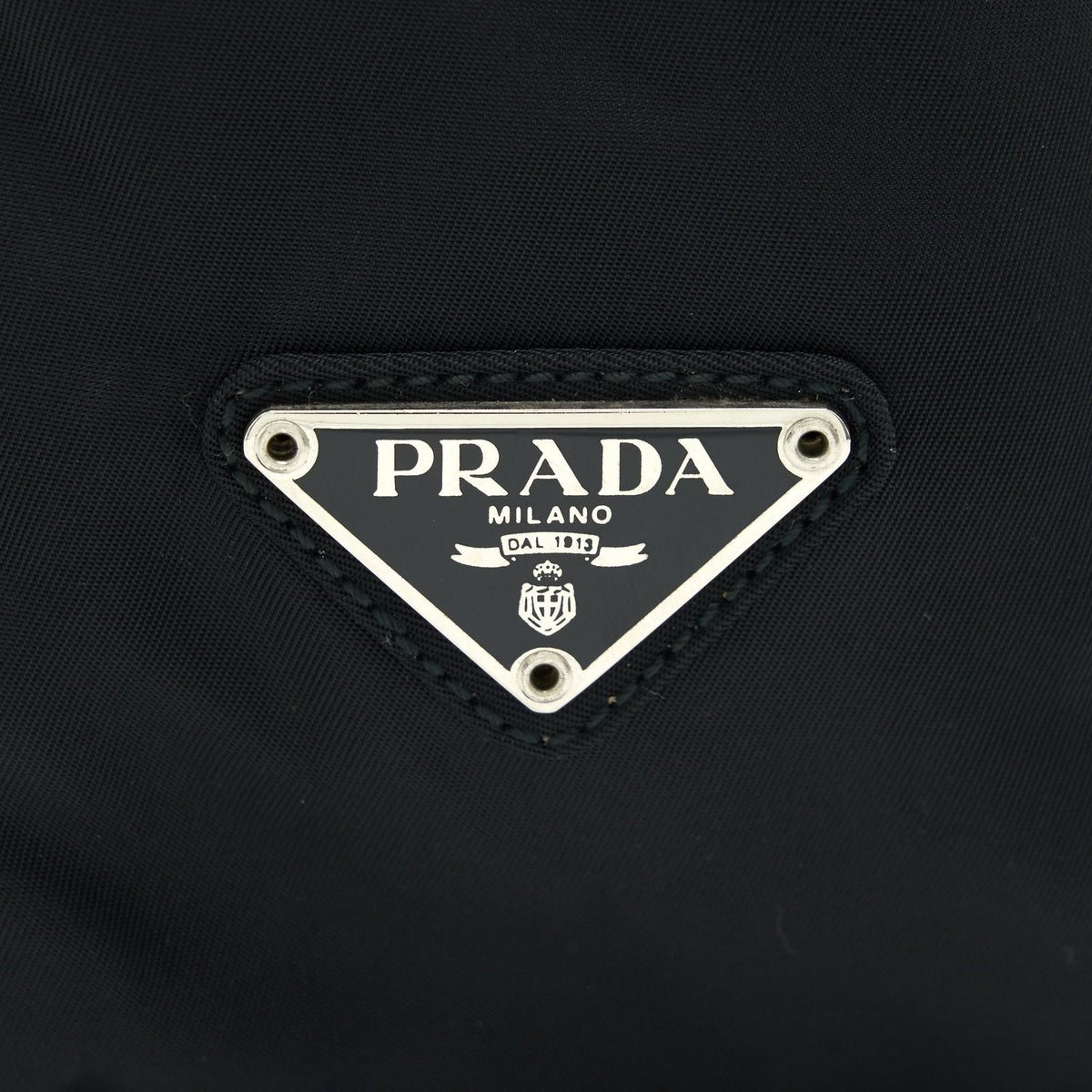 PRADA NYLON SHOULDER BAG IN BLACK