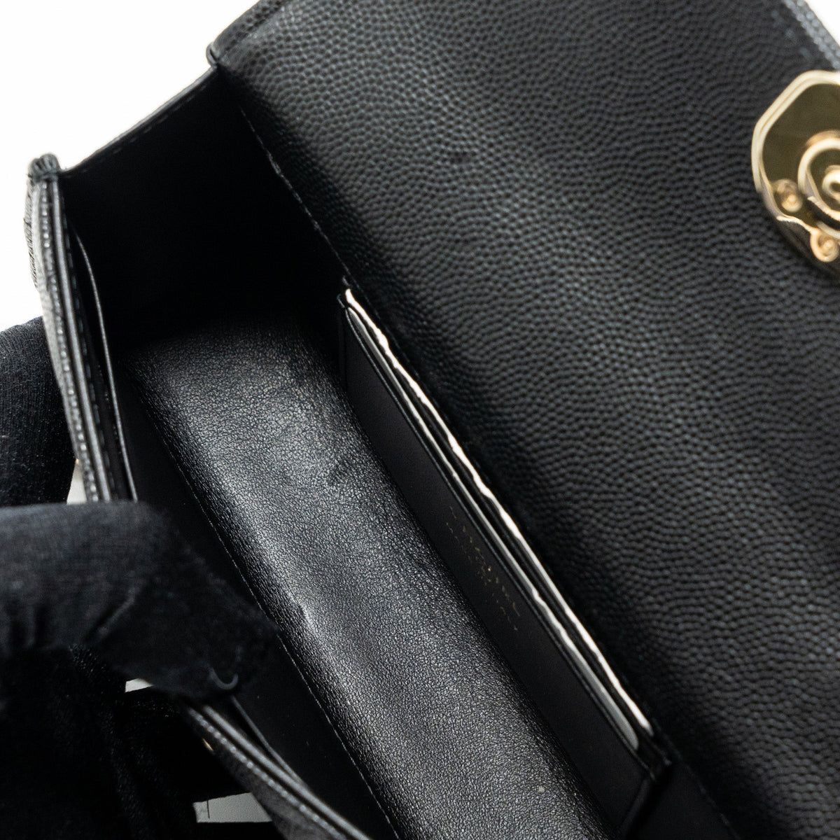 CHANEL 23P TOP HANDLE MINI FLAP BAG CAVIAR BLACK LGHW (MICROCHIP)