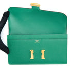 Hermes Constance Long Wallet Epsom Green GHW