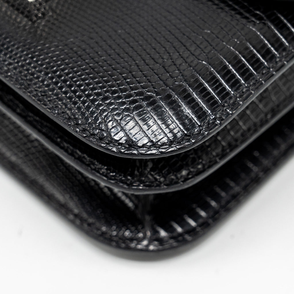 HERMES MINI CONSTANCE LIZARD VARANUS SALVATOR BLACK SHW