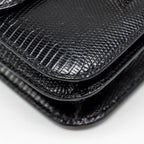 HERMES MINI CONSTANCE LIZARD VARANUS SALVATOR BLACK SHW