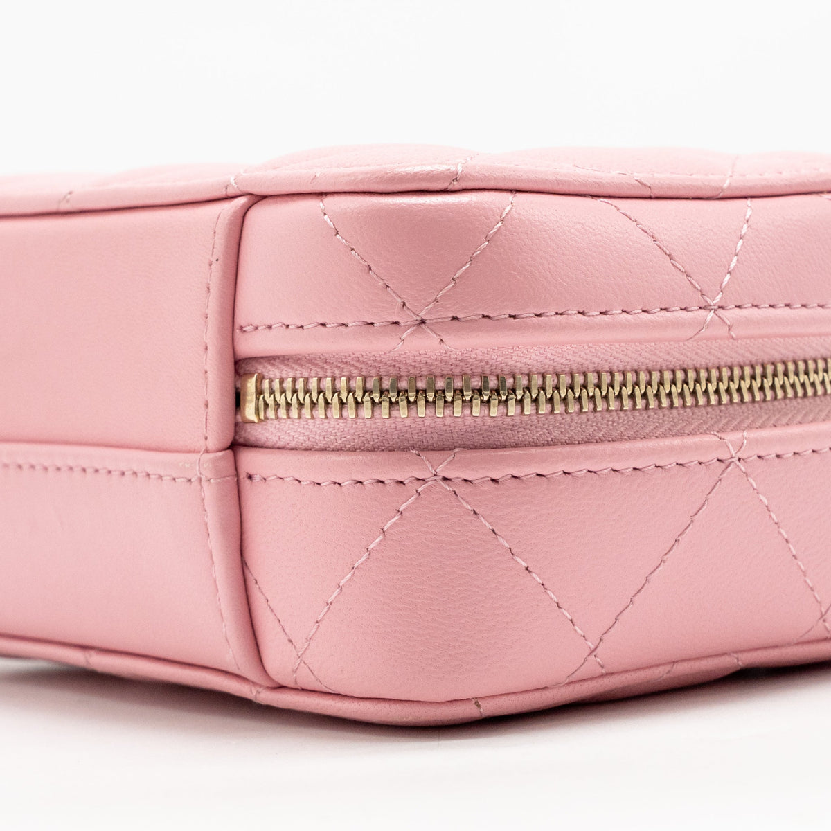 Chanel Chain Top Handle Mini Vanity Case Lambskin Pink GHW (Microchip)