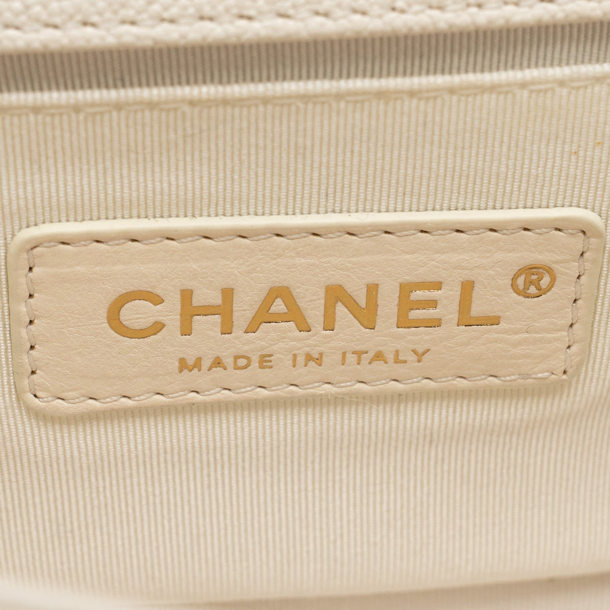 CHANEL SMALL BOY BAG CAVIAR WHITE LGHW