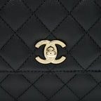CHANEL 21K SMALL (OLD MINI) 24CM COCOHANDLE BLACK CAVIAR LGHW (MICROCHIP)