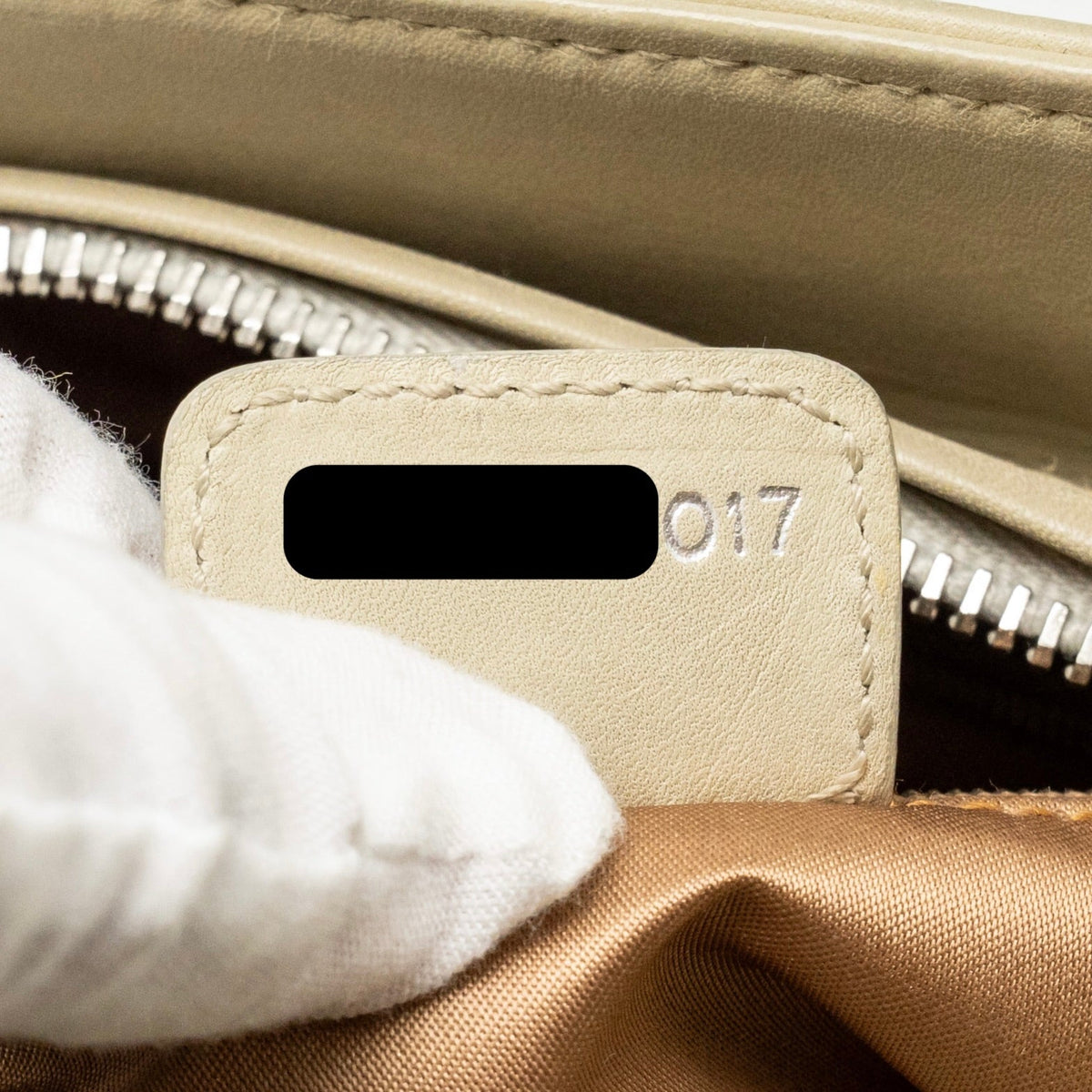 DIOR MEDIUM LADY DIOR LEATHER BEIGE SHW