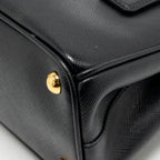 Prada Micro Galleria Bag Saffiano Leather Black GHW