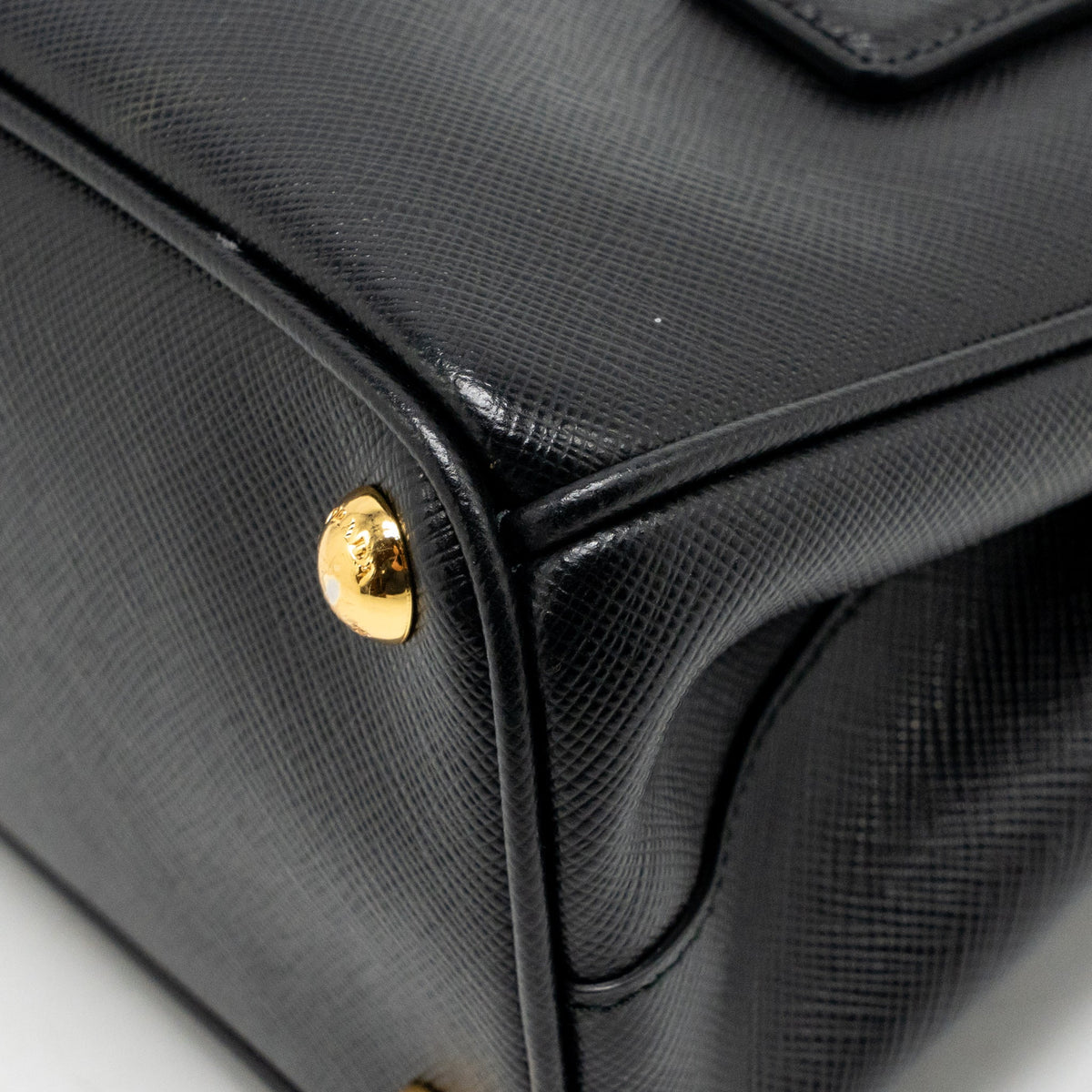Prada Micro Galleria Bag Saffiano Leather Black GHW