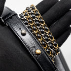 CHANEL SMALL GABRIELLE HOBO BAG CHEVRON AGED CALFSKIN BLACK MULTICOLOUR HARDWARE