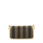 FENDI BAGUETTE SHOULDER BAG FABRIC BROWN/CREAM