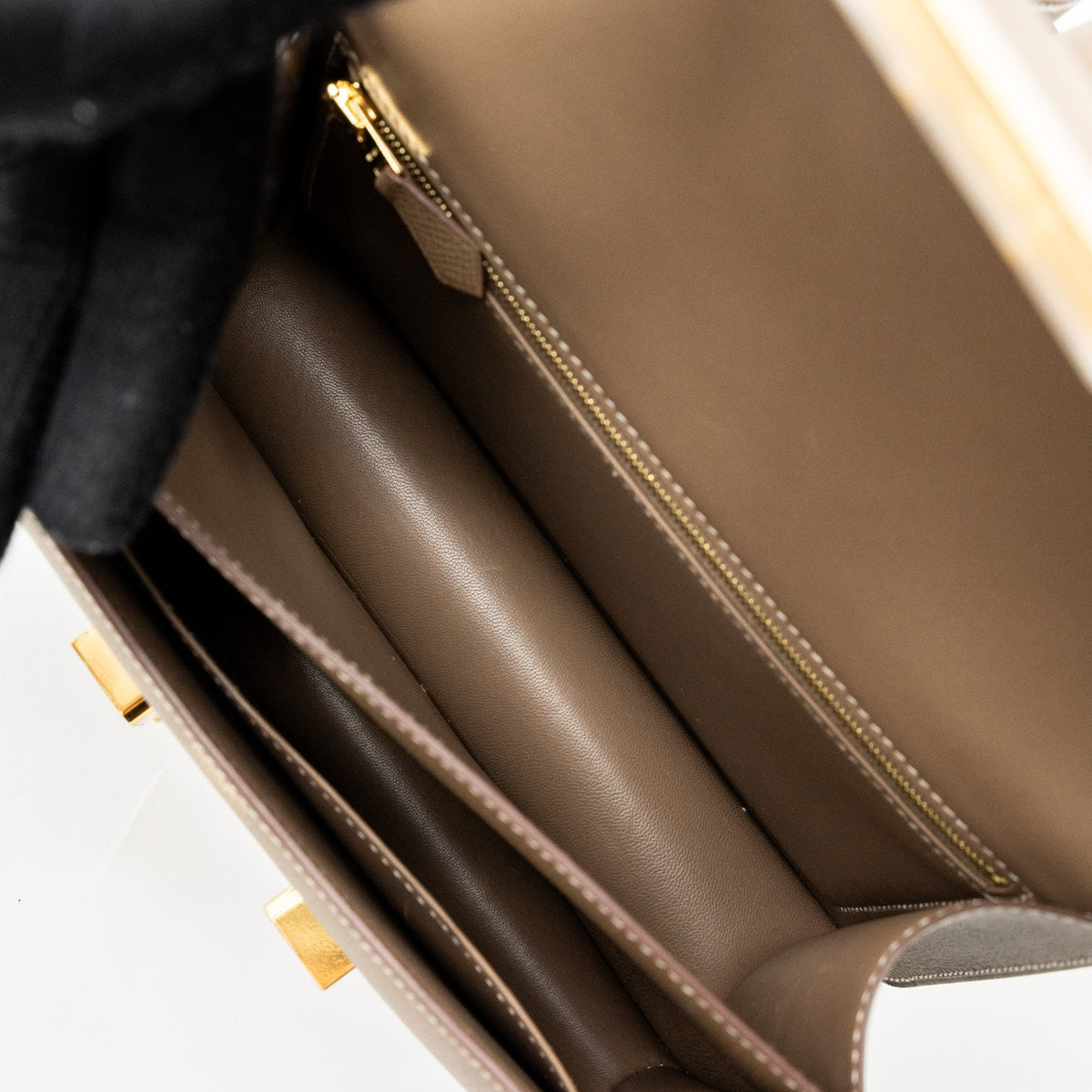 Hermes Constance 24 Epsom Etoupe GHW