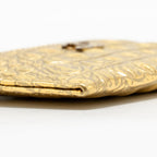 Chanel card holder croc-embossed calfskin gold metallic GHW