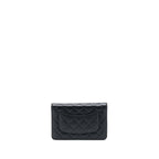 CHANEL CLASSIC WALLET ON CHAIN CAVIAR BLACK GHW (MICROCHIP)
