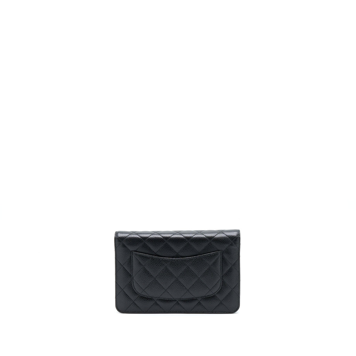 CHANEL CLASSIC WALLET ON CHAIN CAVIAR BLACK GHW (MICROCHIP)