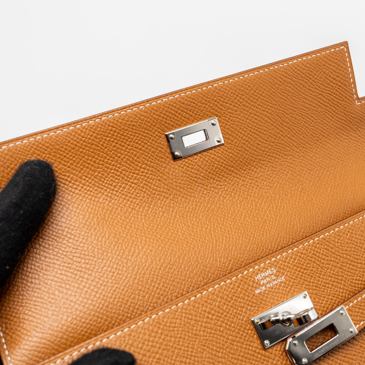 Hermes Kelly Long Wallet Epsom Gold SHW