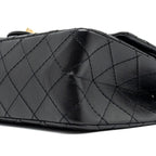 CHANEL SMALL 2.55 REISSUE DOUBLE FLAP BAG AGED CALFSKIN BLACK GHW