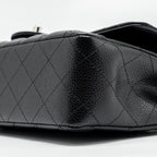 CHANEL MEDIUM CLASSIC DOUBLE FLAP BAG CAVIAR BLACK SHW