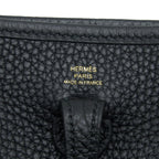 HERMES MINI EVELYN CLEMENCE BLACK GHW
