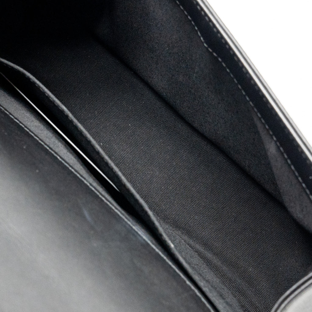 Chanel Medium boy bag fabric / lambskin black SHW