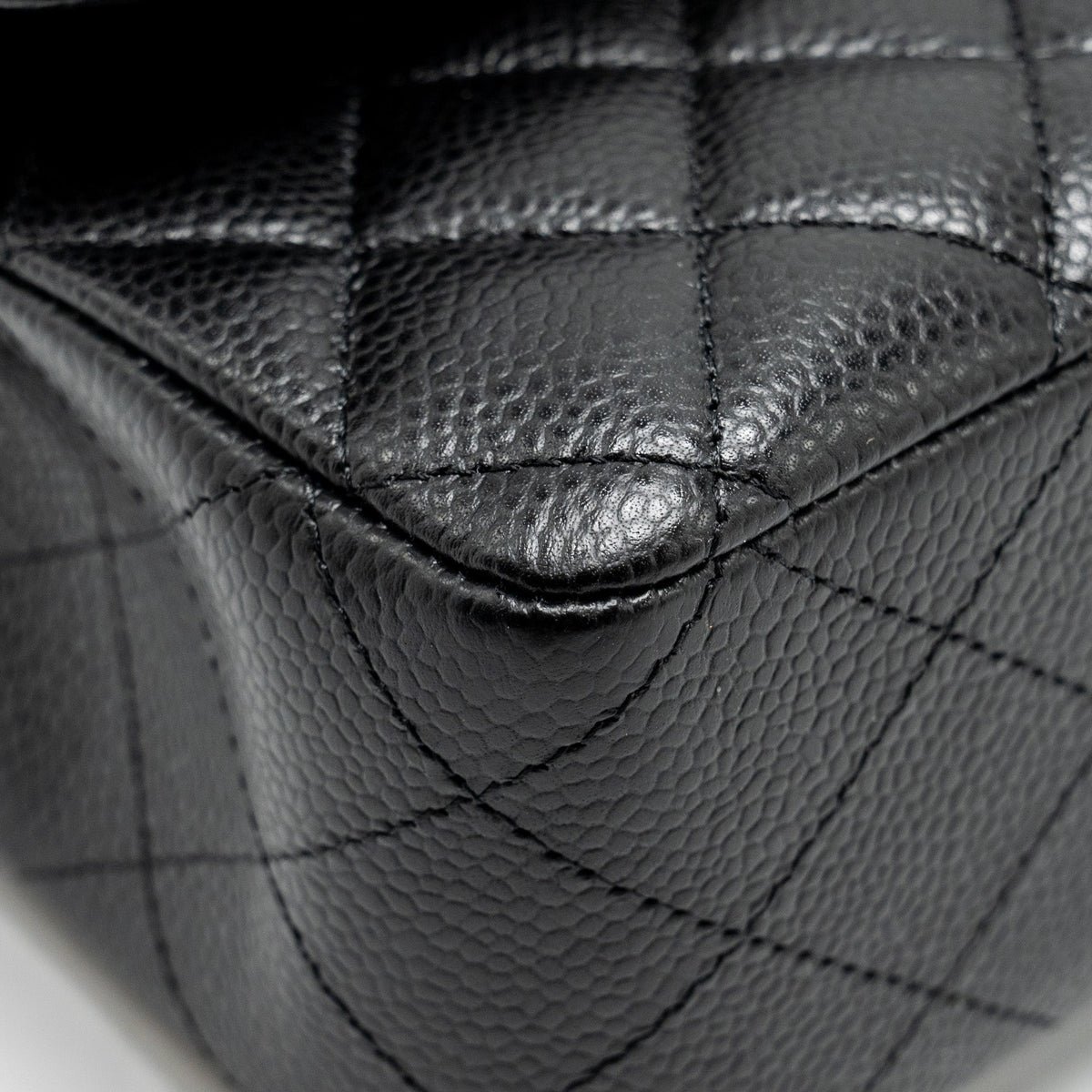 CHANEL MEDIUM CLASSIC DOUBLE FLAP BAG CAVIAR BLACK SHW