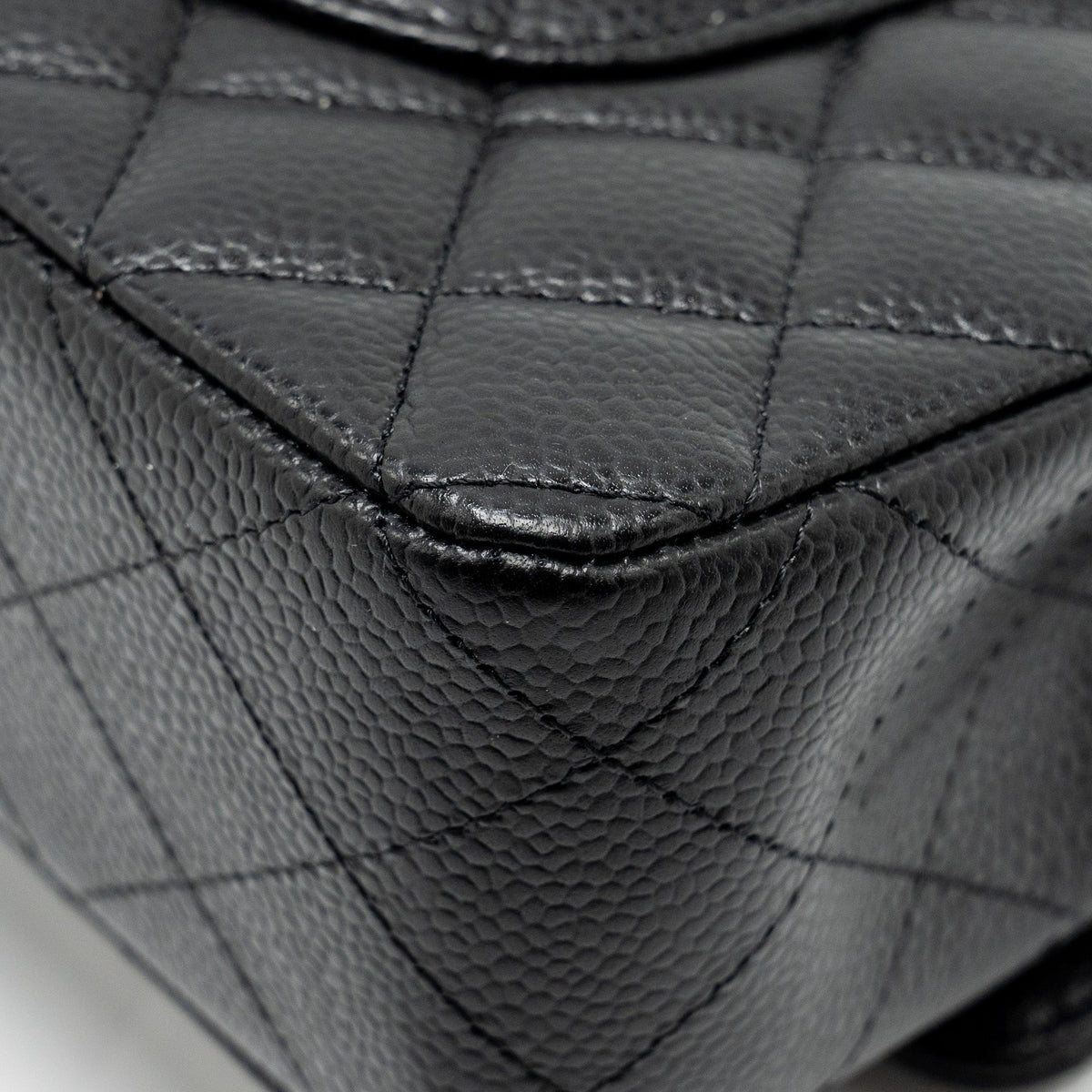 CHANEL MEDIUM CLASSIC DOUBLE FLAP BAG CAVIAR BLACK SHW