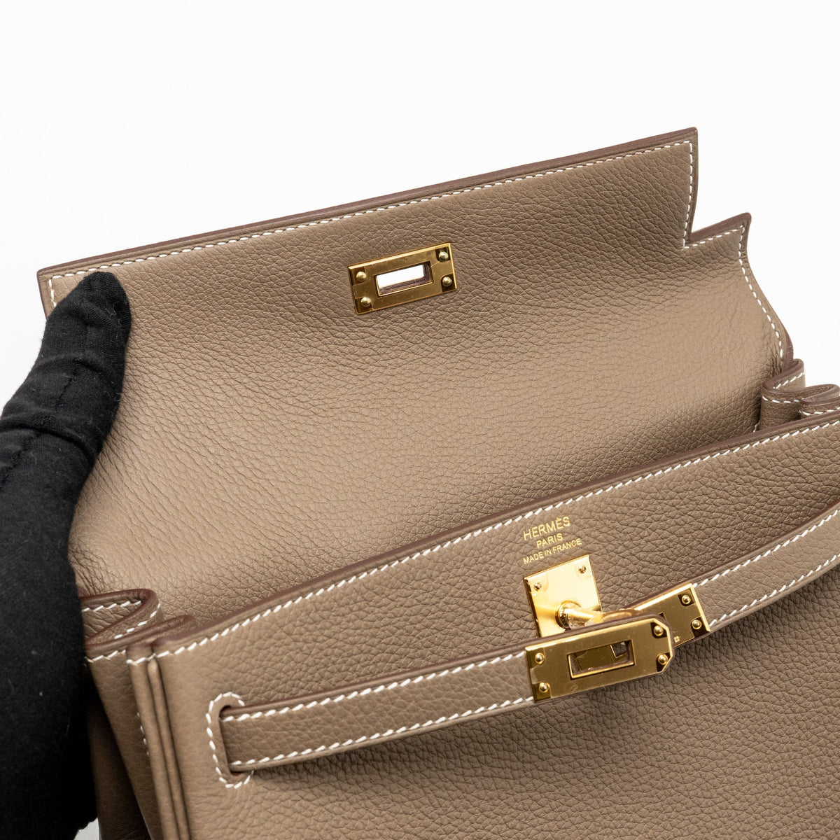 Hermes Kelly 25 Togo Etoupe GHW